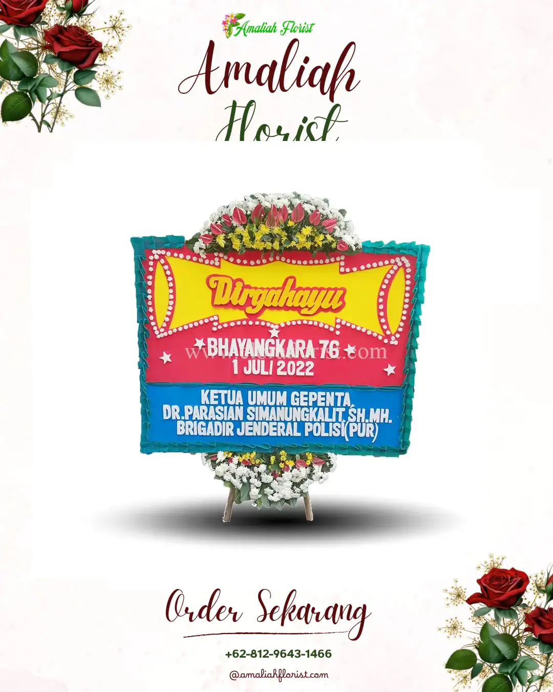 Papan Bunga HUT Ulang Tahun Dumoga Timur